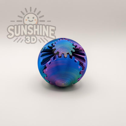 3D Gear Fidget Toy, Transformable Stress Relief, PLA