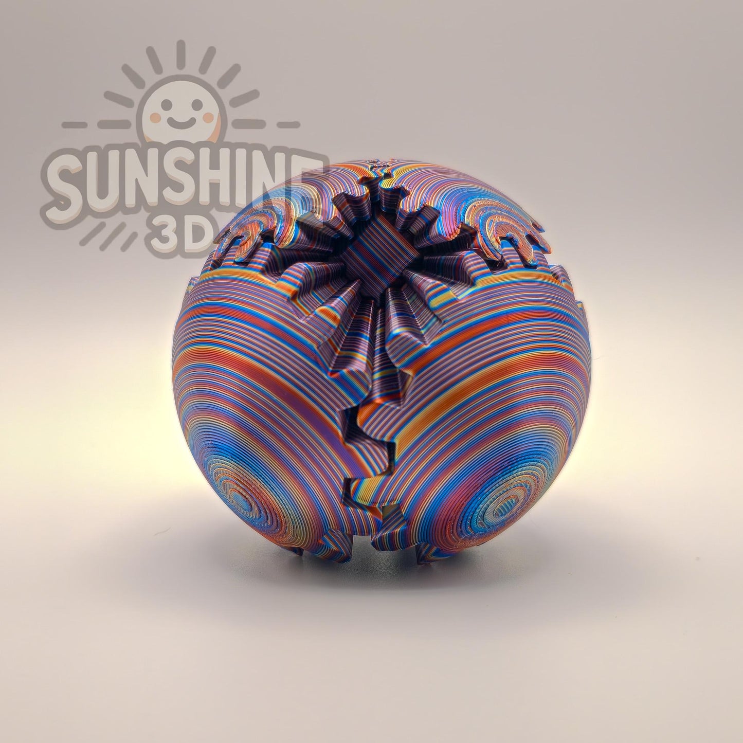 3D Gear Fidget Toy, Transformable Stress Relief, PLA