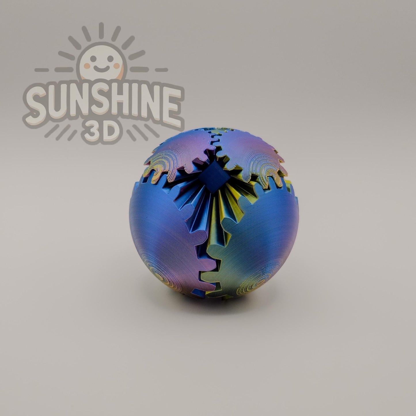 3D Gear Fidget Toy, Transformable Stress Relief, PLA