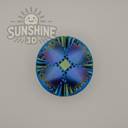 3D Gear Fidget Toy, Transformable Stress Relief, PLA