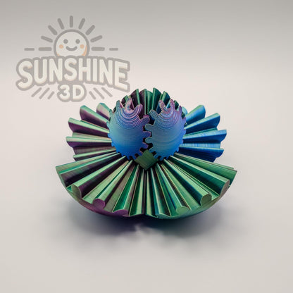 3D Gear Fidget Toy, Transformable Stress Relief, PLA