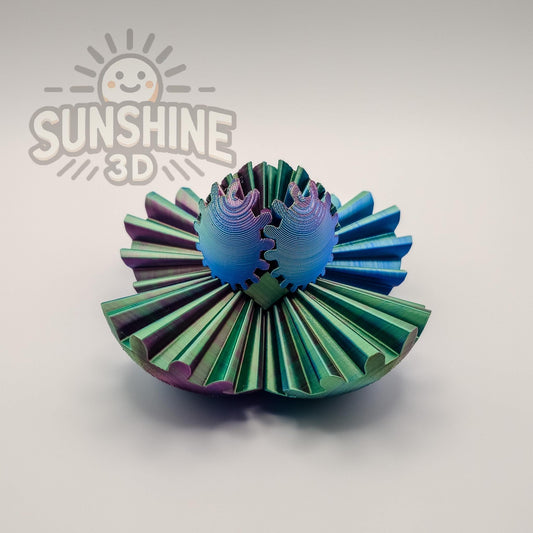 3D Gear Fidget Toy, Transformable Stress Relief, PLA