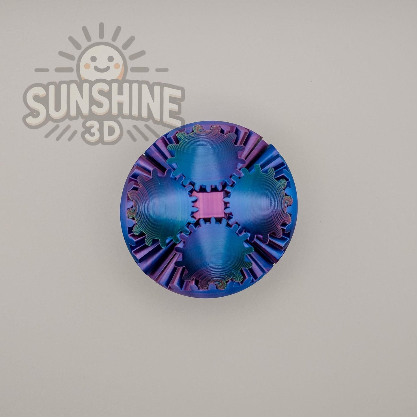 3D Gear Fidget Toy, Transformable Stress Relief, PLA
