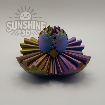 3D Gear Fidget Toy, Transformable Stress Relief, PLA