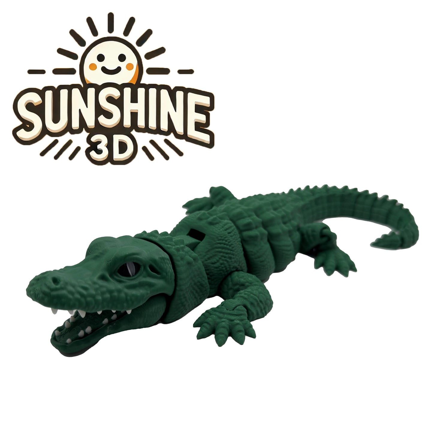 Articulated 3D Printed Gator | Fidget Toy & Display Piece Made in SWFL – Home of the Alligators