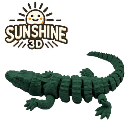 Articulated 3D Printed Gator | Fidget Toy & Display Piece Made in SWFL – Home of the Alligators