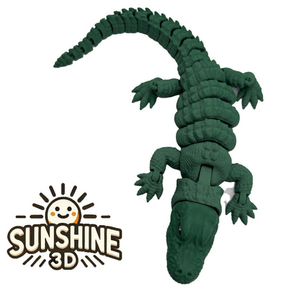 Articulated 3D Printed Gator | Fidget Toy & Display Piece Made in SWFL – Home of the Alligators