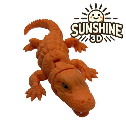Articulated 3D Printed Gator | Fidget Toy & Display Piece Made in SWFL – Home of the Alligators