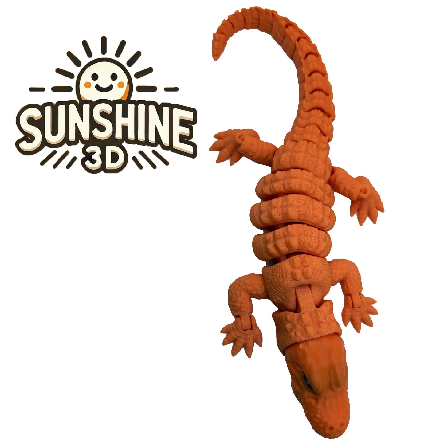 Articulated 3D Printed Gator | Fidget Toy & Display Piece Made in SWFL – Home of the Alligators