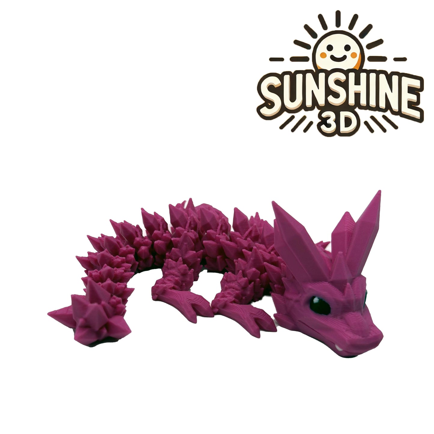 Articulated Crystal Dragon – 3D Printed Fidget Toy