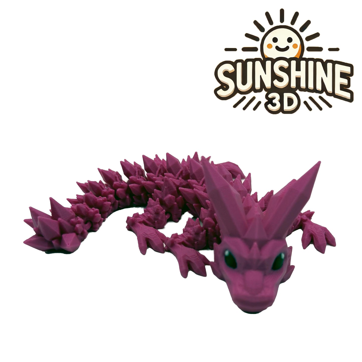 Articulated Crystal Dragon – 3D Printed Fidget Toy