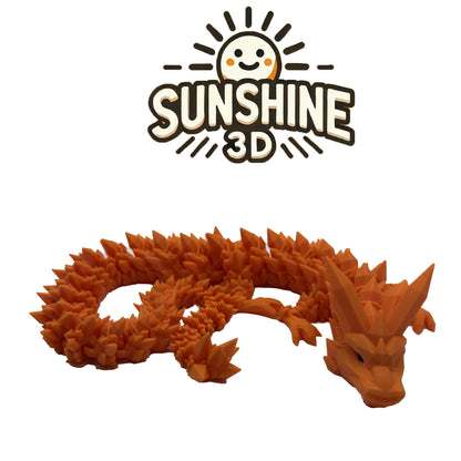 Crystal Dragon – Large Articulated 3D Printed Collectible | Flexible Fantasy Display Figure