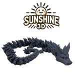 Crystal Dragon – Large Articulated 3D Printed Collectible | Flexible Fantasy Display Figure
