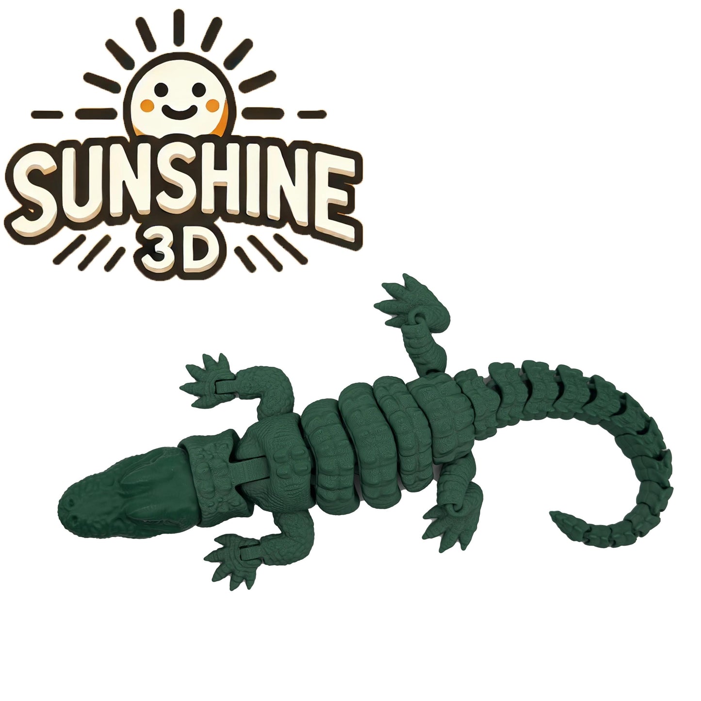 Articulated 3D Printed Gator | Fidget Toy & Display Piece Made in SWFL – Home of the Alligators