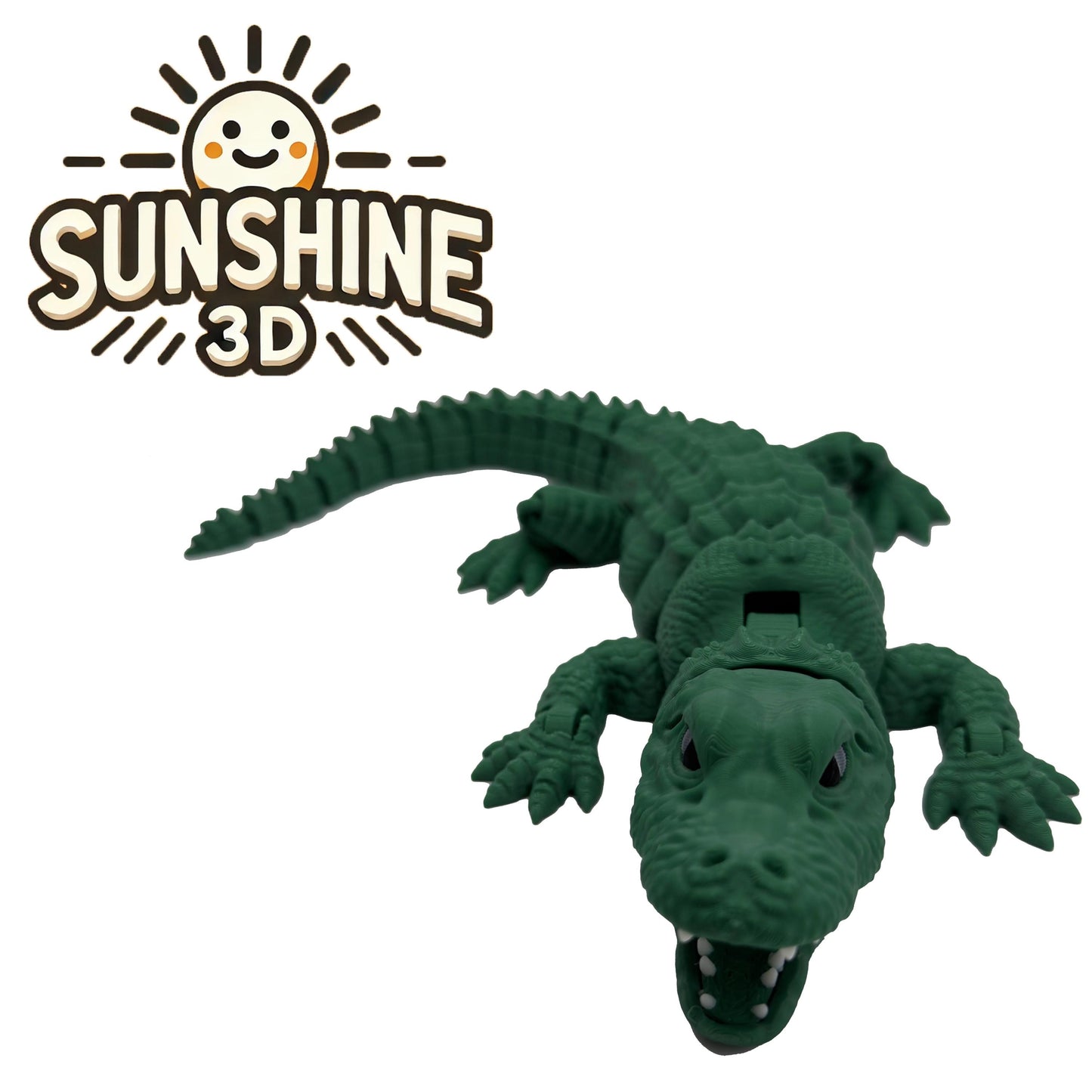 Articulated 3D Printed Gator | Fidget Toy & Display Piece Made in SWFL – Home of the Alligators
