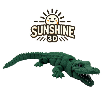 Articulated 3D Printed Gator | Fidget Toy & Display Piece Made in SWFL – Home of the Alligators