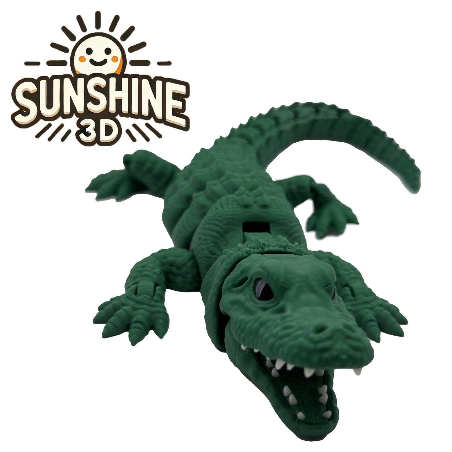 Articulated 3D Printed Gator | Fidget Toy & Display Piece Made in SWFL – Home of the Alligators
