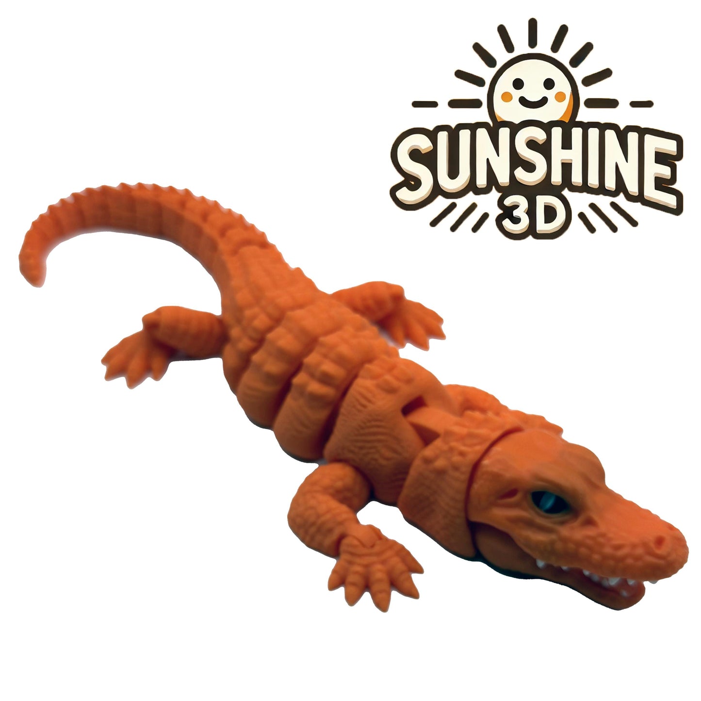 Articulated 3D Printed Gator | Fidget Toy & Display Piece Made in SWFL – Home of the Alligators