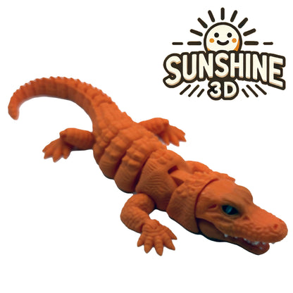 Articulated 3D Printed Gator | Fidget Toy & Display Piece Made in SWFL – Home of the Alligators
