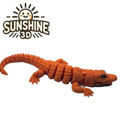 Articulated 3D Printed Gator | Fidget Toy & Display Piece Made in SWFL – Home of the Alligators