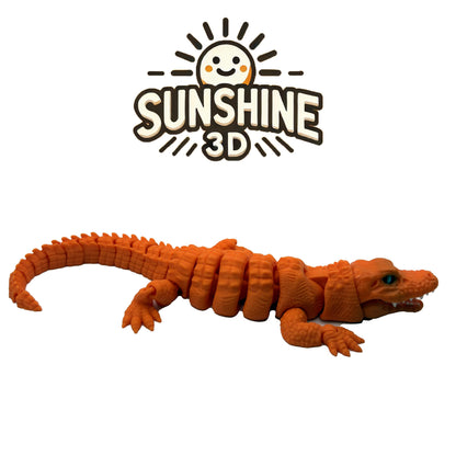 Articulated 3D Printed Gator | Fidget Toy & Display Piece Made in SWFL – Home of the Alligators