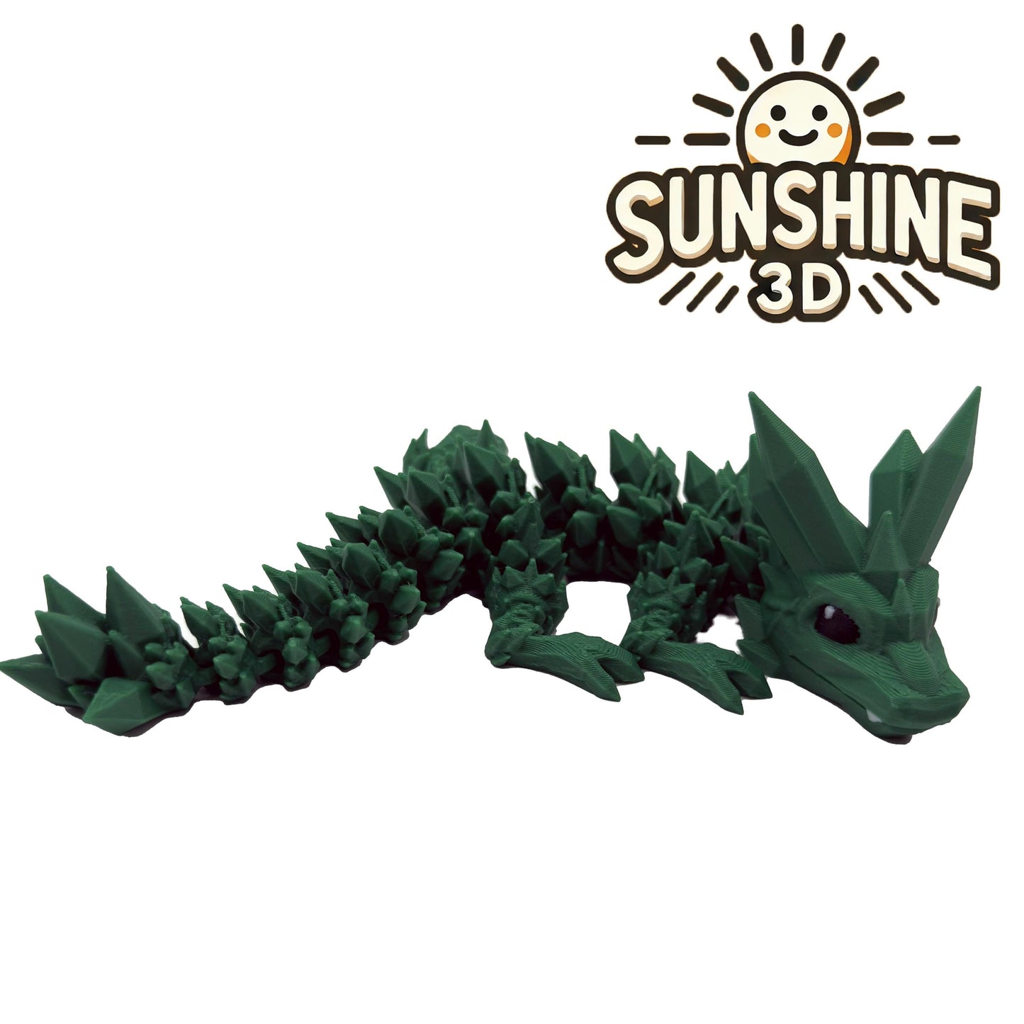 Articulated Crystal Dragon – 3D Printed Fidget Toy