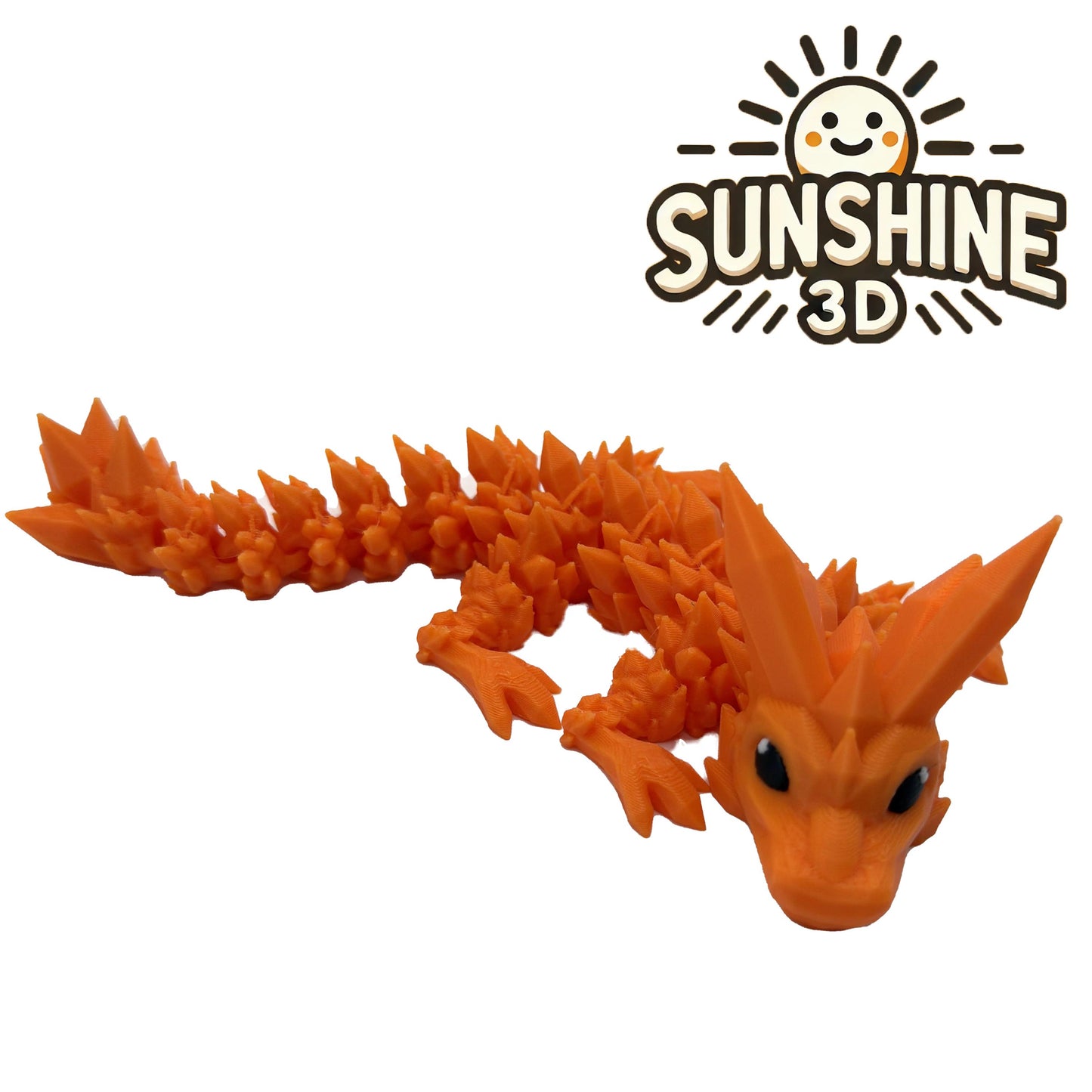 Articulated Crystal Dragon – 3D Printed Fidget Toy