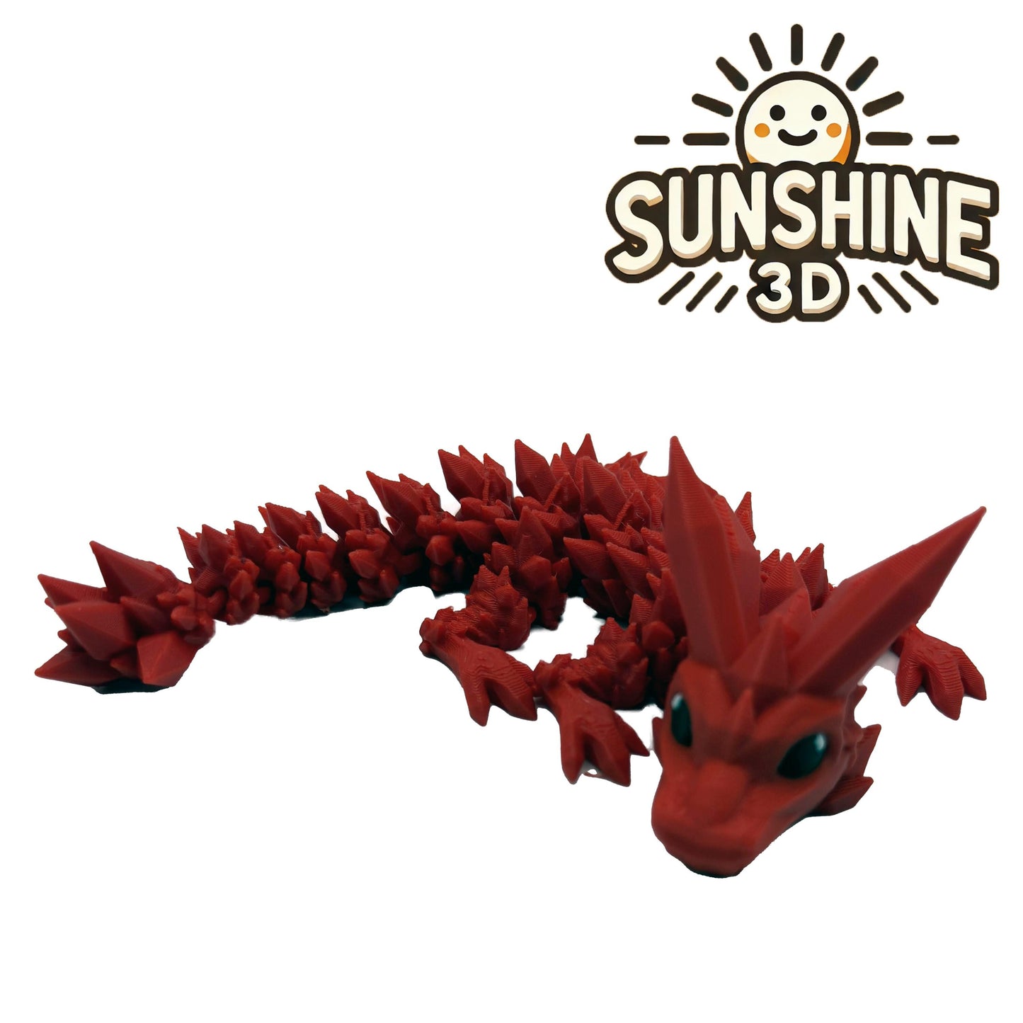 Articulated Crystal Dragon – 3D Printed Fidget Toy