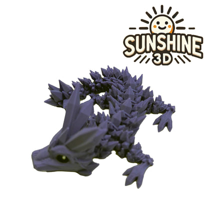 Articulated Crystal Dragon – 3D Printed Fidget Toy