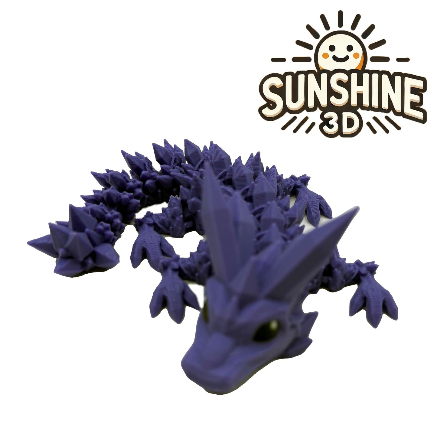 Articulated Crystal Dragon – 3D Printed Fidget Toy