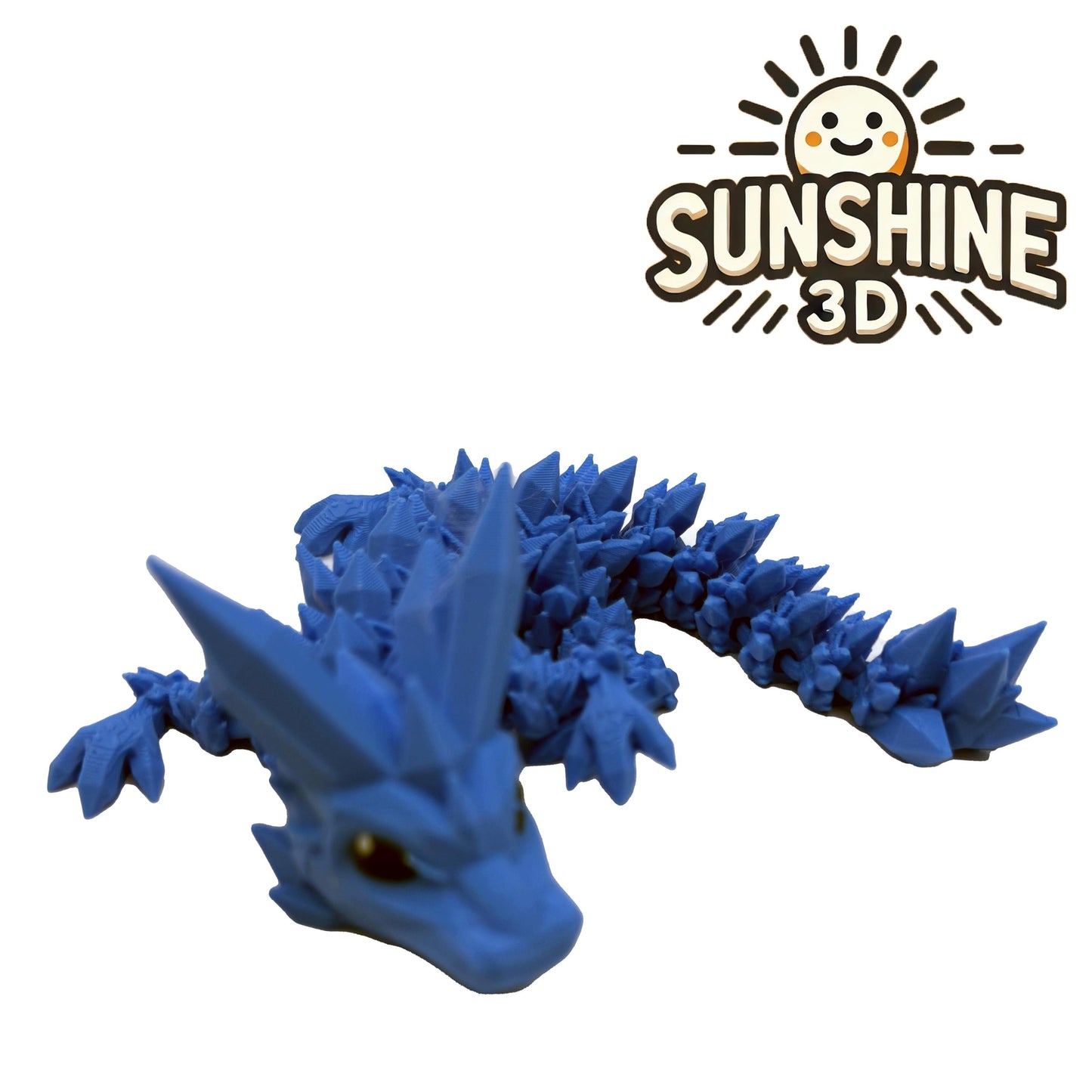 Articulated Crystal Dragon – 3D Printed Fidget Toy