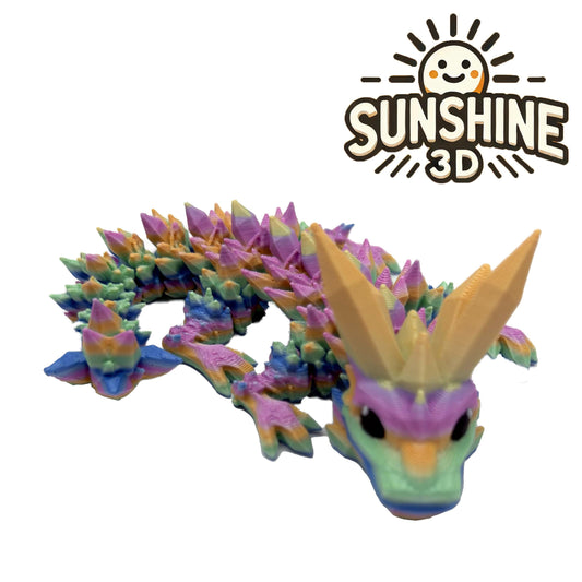 Articulated Crystal Dragon – 3D Printed Fidget Toy