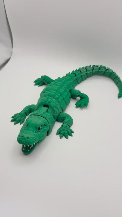 Articulated 3D Printed Gator | Fidget Toy & Display Piece Made in SWFL – Home of the Alligators